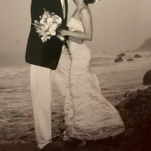 Nicole Miller size 0-2 Champagne Wedding dress ✨